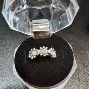 Handcrafted sterling silver sunflower ring size 5